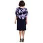 Womens Connected Apparel Floral Capelet Overlay Shift Dress - image 2