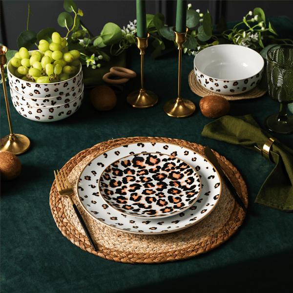 Christian Siriano Majestic 12pc. Porcelain Dinnerware Set