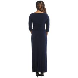 Womens SLNY 3/4 Embellished Sleeve Gown