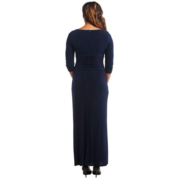 Womens SLNY 3/4 Embellished Sleeve Gown