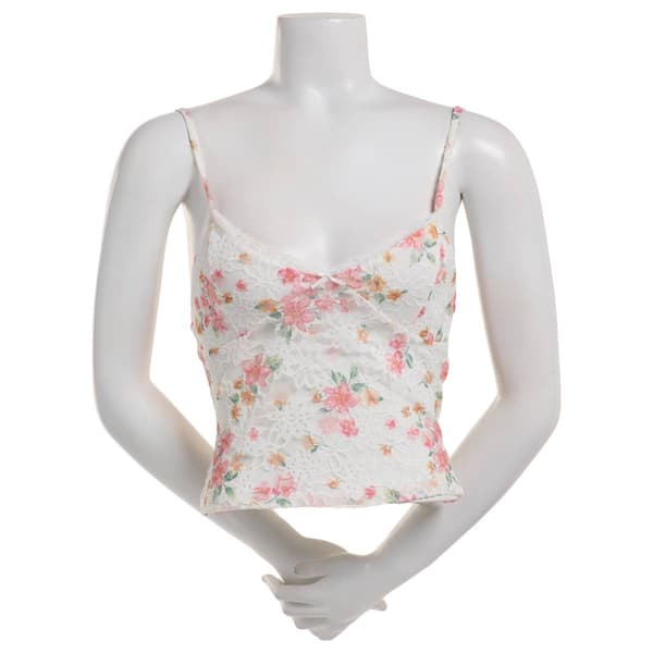 Juniors Self Esteem Floral Lace Cami