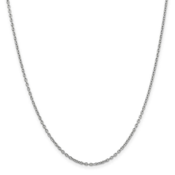 Gold Classics&#40;tm&#41; 2mm. 14k White Gold Cable Chain Necklace - image 