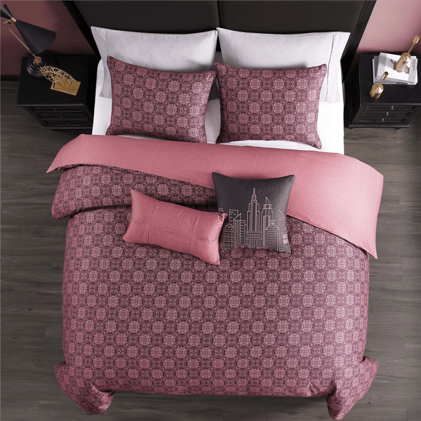 Bebejan® Mauve Dreams Cotton 5pc. Reversible Comforter Set
