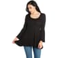 Womens 24/7 Comfort Apparel Long Bell Sleeve Tunic - image 1