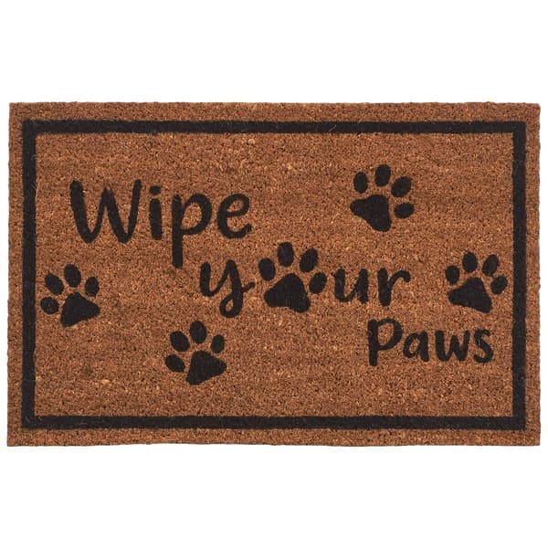 Wipe Your Paws PVC Backed Natural Coir Mat - image 