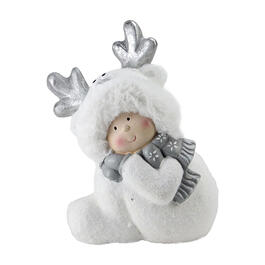 Northlight Seasonal 12.5in. Smiling Child in Reindeer Snow Suit