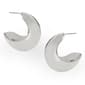Steve Madden Vintage Silver C Hoop Earrings - image 3