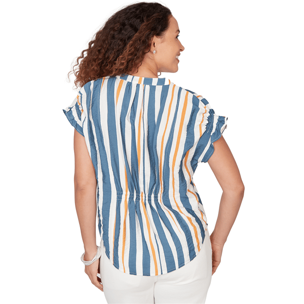 Petite Skye’s the Limit Summer Spice Striped Cap Sleeve Stripe B