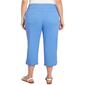 Plus Size Ruby Rd. Bali Blue Alternative Fray Hem Capri Pants - image 2