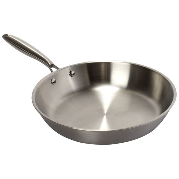 Bombay 12in. Round Tri-Ply Stainless Steel Fry Pan - image 