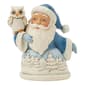 Jim Shore Blue Santa with Owl Mini Christmas Figurine - image 1