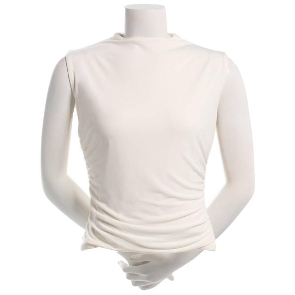 Juniors A. Byer Funnel Neck Side Ruch Tank Top - image 