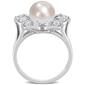 Gemstone Classics&#8482; Pearl & Sapphire Floral Ring - image 3
