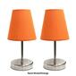 Simple Designs Sand Nickel Mini Basic Table Lamp w/Shade-Set of 2 - image 9