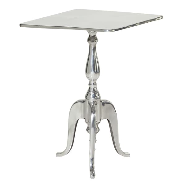 9th & Pike&#40;R&#41; Silver Aluminum Tapered Accent Table