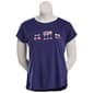Womens Erika Dolman Sleeve Round Neck Cherry Tee - image 1