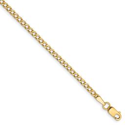 Unisex Gold Classics™ 2.5mm. 14k Semi Solid Curb Link Necklace
