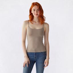 Juniors No Comment Spaghetti Strap Tank Top w/ Mold Cup