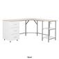Techni Mobili L-Shape Home Office Two-Tone Desk w/ Storage - image 10