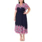 Plus MSK Flutter Sleeve V Neck Chiffon Maxi - image 1