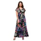 Womens 24/7Comfort Apparel Black Paisley Empire Waist Maxi Dress - image 1