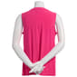 Womens Kasper Pleat Keyhole Neck Solid Sleeveless Blouse - image 2