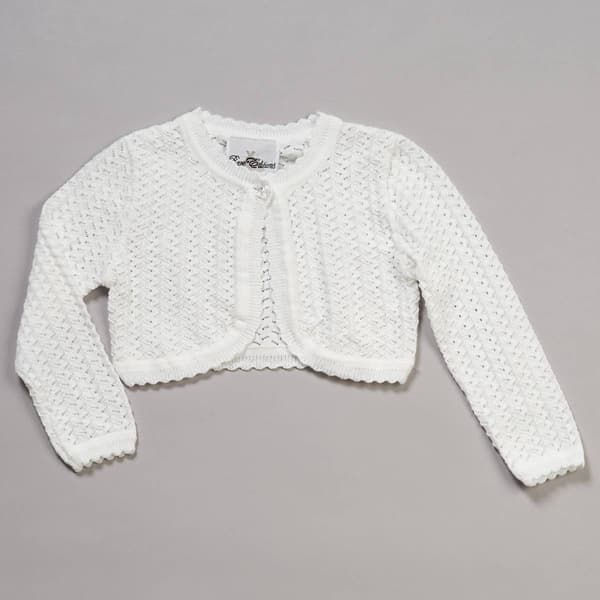 Girls (4-6x) Rare Editions Crochet Cardigan - image 
