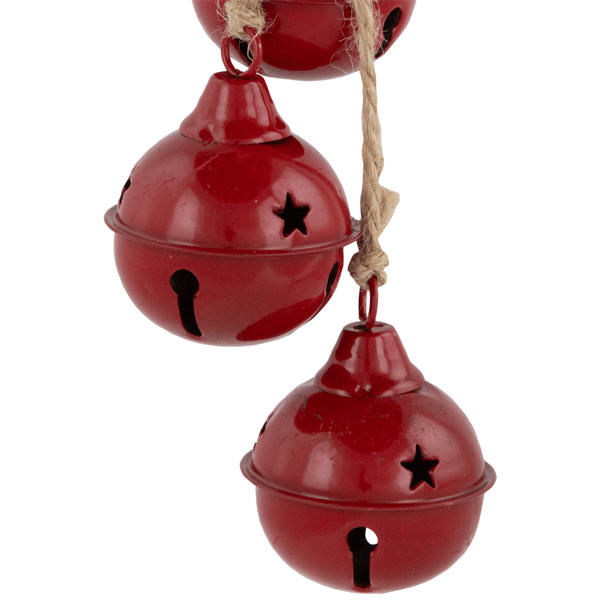Northlight 2pk. Red Cascading Christmas Jingle Bell Ornaments