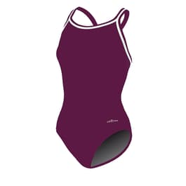 Womens Dolfin&#40;R&#41; Team Solid DBX Back One Piece Swimsuit - Maroon