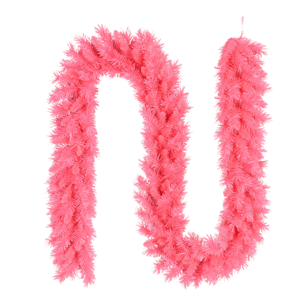 Puleo International 9ft. Pink Round Valley Pine Garland