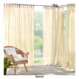 Elrene Darien Sheer Adhesive Loop Tab Top Window Curtain Panel