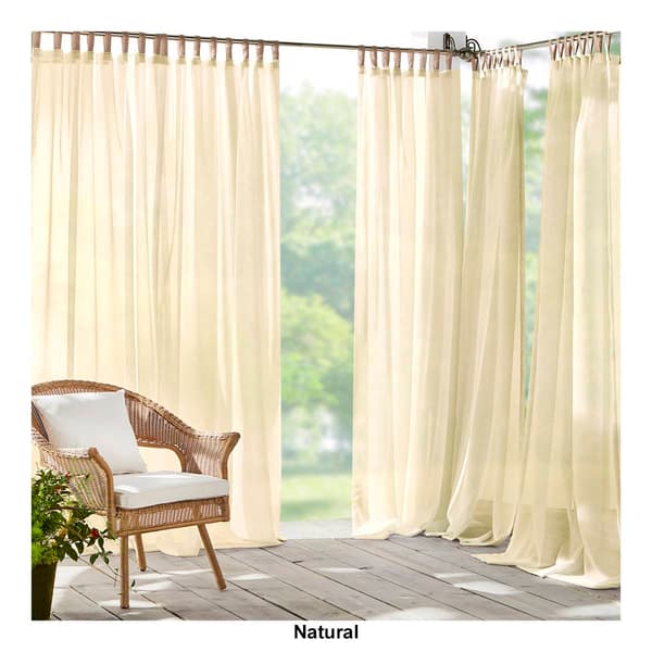 Elrene Darien Sheer Adhesive Loop Tab Top Window Curtain Panel