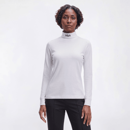 Petite Hasting & Smith Long Sleeve Turtleneck Trees Tee