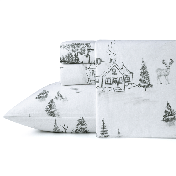 Kathy Ireland 100% Turkish Cotton Flannel Sheet Set