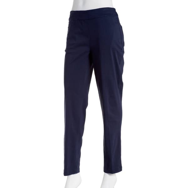Womens Court Haley Pull On Solid Pants w/Pockets - image 