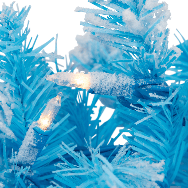 Northlight 9ft. Sky Blue Flocked Pine Christmas Garland
