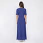 Womens Perceptions Short Sleeve V Neck Dot Maxi Dress - image 2