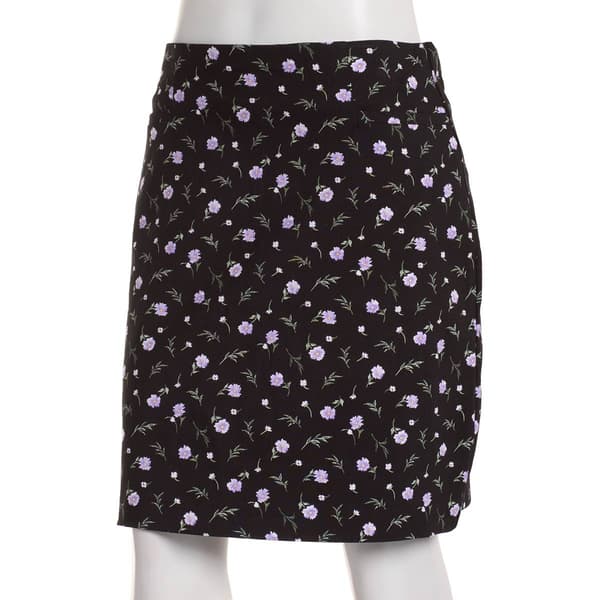 Petite Briggs 20in. Floral Print Millennium Skort-Lavender