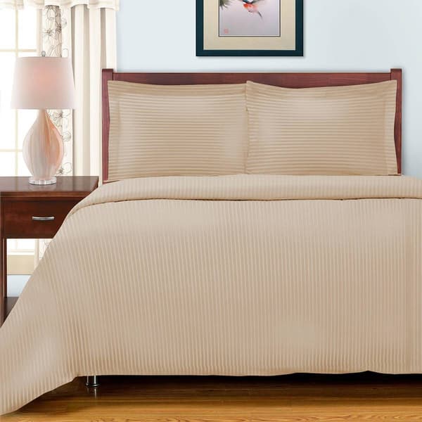 Superior Egyptian Cotton 600 Thread Count Stripe Sheet Set - image 