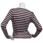 Juniors No Comment Jersey Surplice Neck Tie Back Top - Stripes - image 3