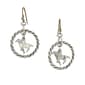 1928 Silver-Tone Suspended Horse Drop Earrings - image 1