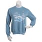 Womens Top Stitch By Morning Sun Snow Pond Fleece Sweatshirt - image 2