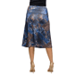 Womens 24/7 Comfort Apparel Blue Animal Knee Length Skirt - image 2