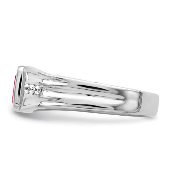 Mens Gentlemen’s Classics™ 14kt. Gold Ruby & 1/10ct. Diamond Ring