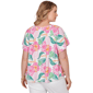 Plus Size Ruby Rd. Hothouse Florals Textured Floral Blouse - image 1