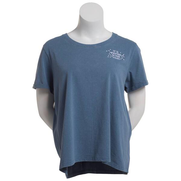Juniors Plus Attitude Not Included Celestial Back Graphic Tee - image 