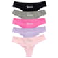 Womens Juicy Couture 5pk Lettuce Edge Thong Panties - JC1589-5PKA - image 2