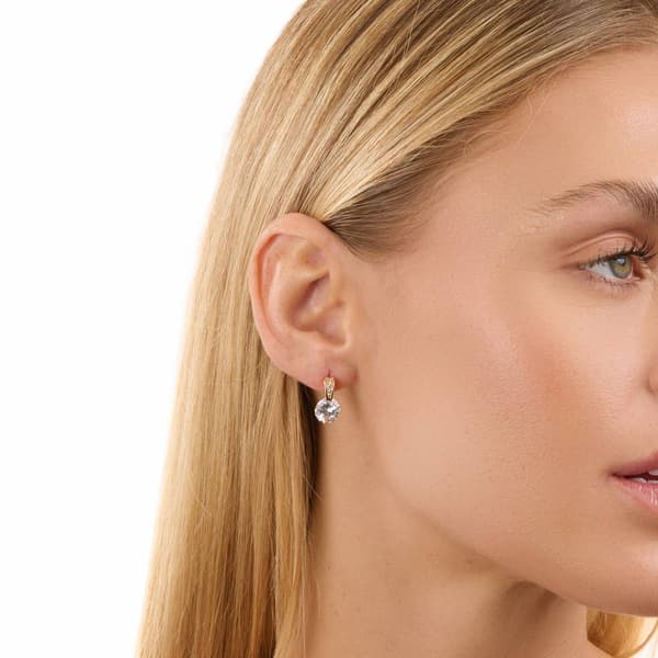 Athra 14kt. Gold over Brass Round CZ Stud Earrings