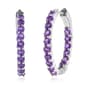 Gemstone Classics(tm) Round Amethyst Inside Out Hoop Earrings - image 1