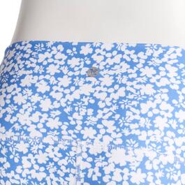 Womens RBX Ditsy Cloud Blue & White Floral Print Capris